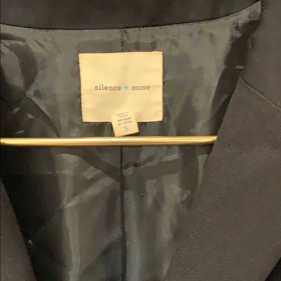 Blazer with faux- leather detail - Picture 2 of 3